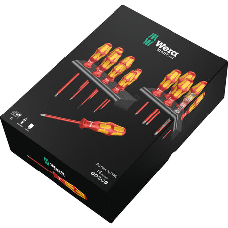 Wera Kraftform Big Pack 100 VDE-Schraubendreher (rot gelb, 14 Stück)