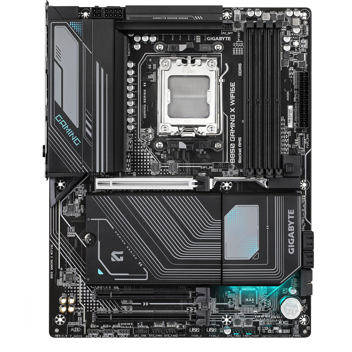 Gigabyte B850 Gaming x WiFi6e, ATX, AMD AM5, B850, 4x DDR5 8200 O.C, 2,5GBE, WiFi 6E, BT 5.3, USB-C