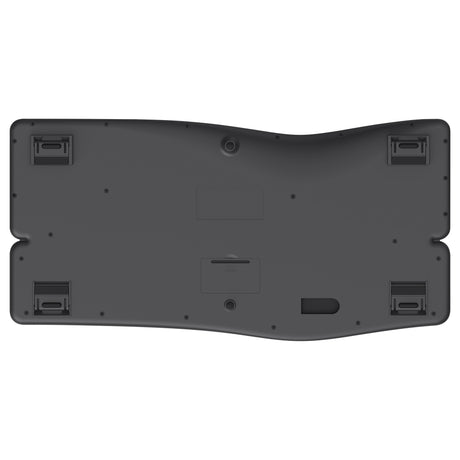Trust keyra ergonomisch draadloos toetsenbord (zwart, us lay-out (qwerty), 100%, 2.4 ghz usb | bluetooth)