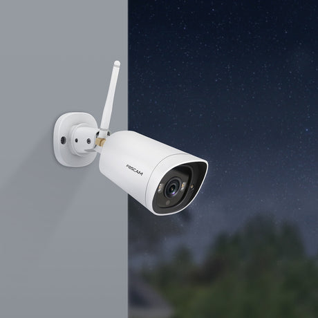 Foscam G4C, 2K Starlight WiFi-Überwachungskamera für den Außenbereich (weiß)