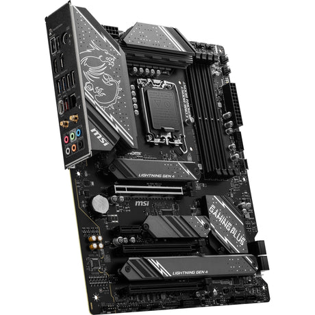 MSI Z790 Gaming Plus Wi-Fi Socket 1700 Mainboard (grau schwarz, RAID, 2,5 GB-LAN, Wi-Fi 6e, BT, Sound, ATX)