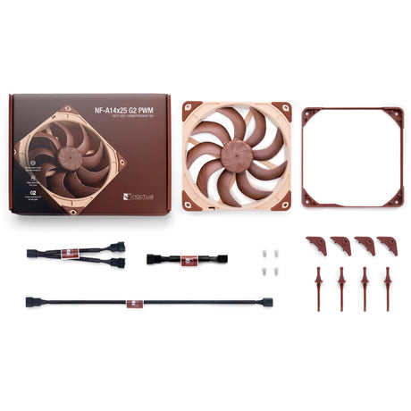 Noctua nf-a14x25 g2 pwm-Gehäuselüfter (braun, 140 x 140 x 25 mm)