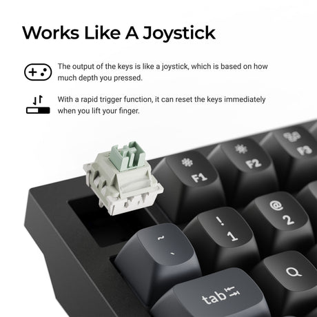 Keychron Q6 HE 8K Magnetschalter-Tastatur (schwarz, US-Layout (QWERTY), ultraschnelles Lime, 100 %, RGB, Hot-Swap, 8K)