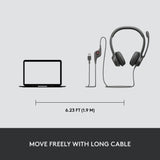 Headset logitec h390 usb schwarz