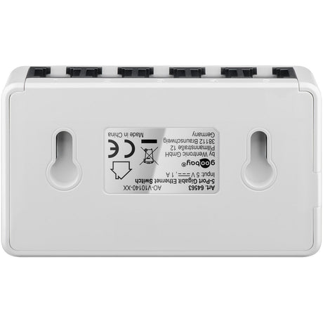 Goobay 5-poort gigabit ethernet switch (wit)