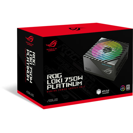 Asus ROG Loki SFX-L Platinum Modulares 750-Watt-Netzteil (Schwarz, 1x 12V-2x6, 3x PCIe)