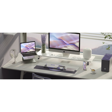 Iqunix F97 Lavandin kabellose mechanische Tastatur (Lavendel, US-Layout (QWERTZ), Cherry MX Silent Red, 96 %, RGB-LEDs, Hot-Swap-fähig, PBT, 2,4 GHz | Bluetooth 5.1 | USB-C)