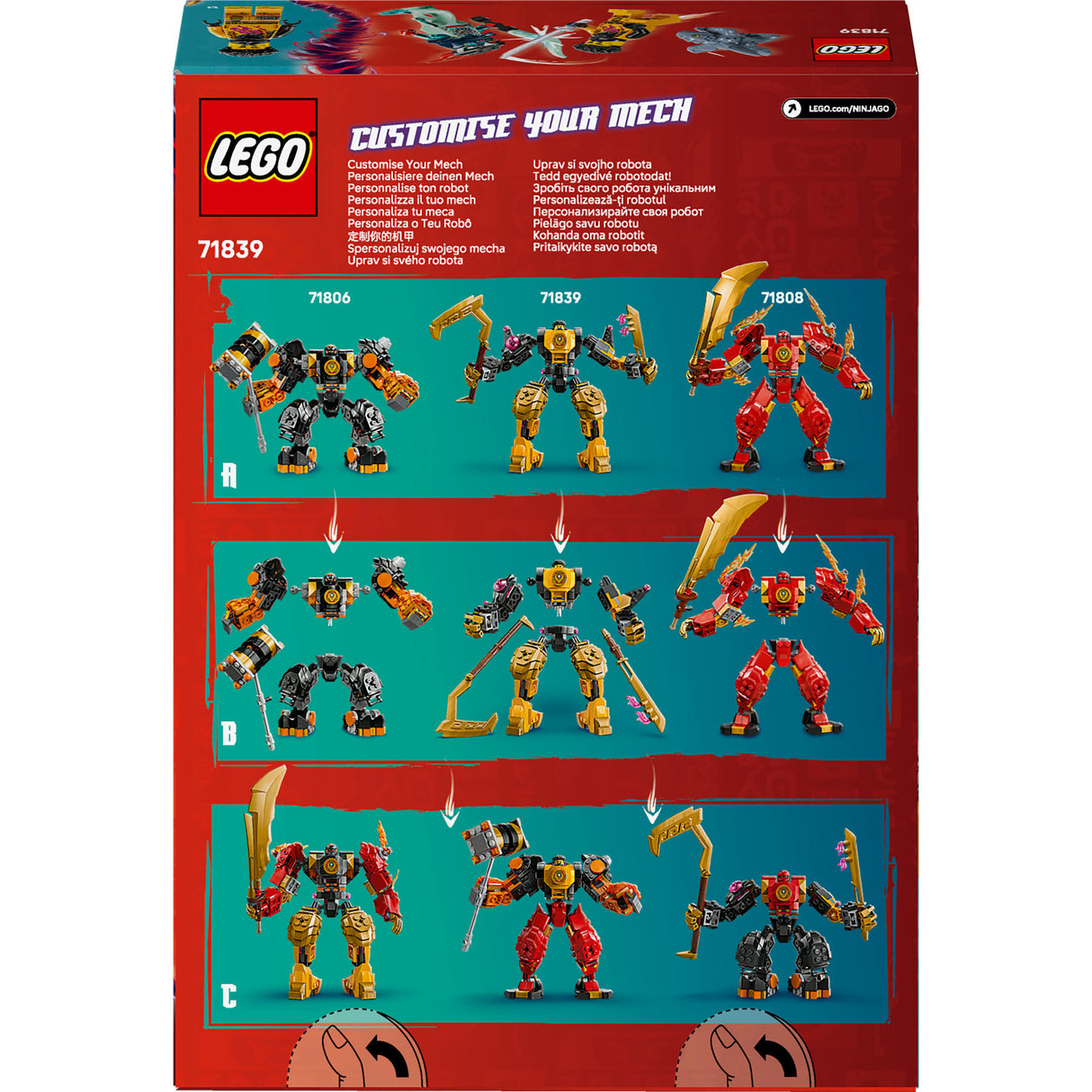 Lego Ninjago 71839 Arins Spinjitzu-Kampfmech