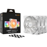 Ruhig sein! Light Wings lx pwm rgb Gehäuselüfter (weiß, 3 Stück, 120 x 120 x 25 mm)