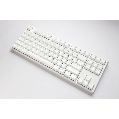 Ducky One 3 Classic Pure White TKL RGB mechanische Tastatur (weiß, US-Layout (QWERTY), Cherry MX Speed Silver, 80 % (TKL), RGB-LEDs, Double-Shot PBT, Hot-Swap-fähig, Quack-Mechanik)