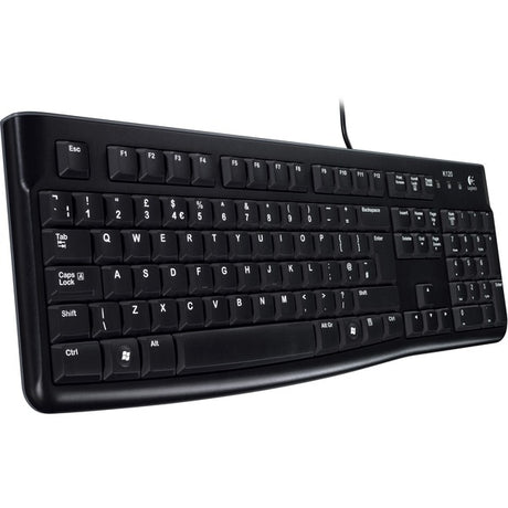Logitech-Tastatur K120 für Unternehmen (US-internationales Layout (QWERTZ), Gummikuppel)