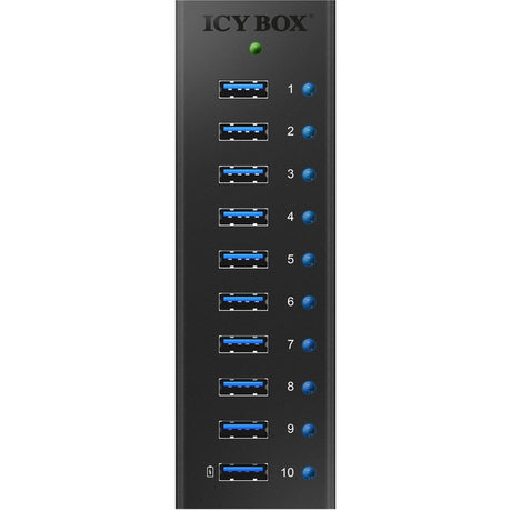 Icy Box ib-ac6110 USB-Hub (schwarz, 10x USB 3.0 Ports)