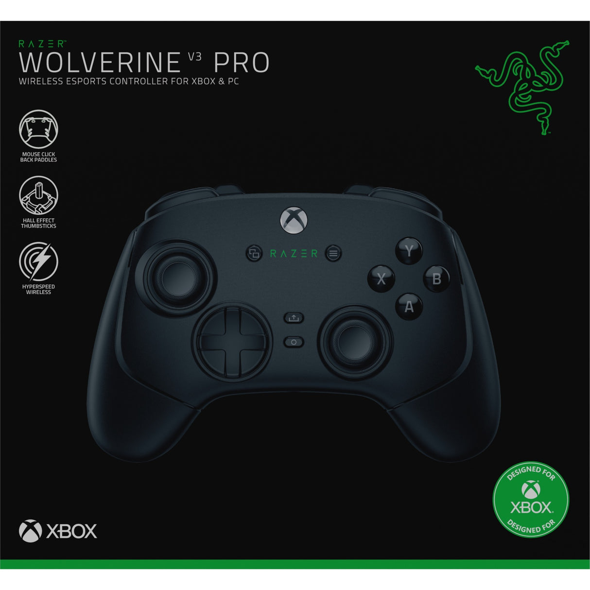 Razer Wolverine V3 Pro Gamepad (Schwarz, Xbox, PC)