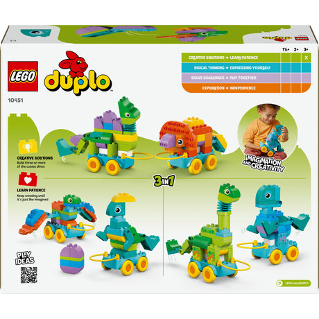 Lego® Duplo® City 3-in-1-Dinosaurier auf Rädern – 10451
