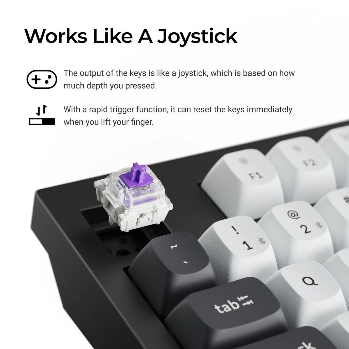 Keychron Q5 HE QMK kabellose benutzerdefinierte Tastatur (schwarz, US-Layout (QWERTY), Gateron Double-Rail Magnetic Nebula, 96 %, RGB-LEDs, OSA Double-Shot PBT, Hot-Swap, Knopf, 2,4 GHz | Bluetooth 5.1 | USB-C)