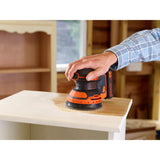 Black+decker bdcros18 18V Akku-Exzenterschleifer (schwarzorange, Aufbewahrungstasche, Ladegerät und Akku im Lieferumfang enthalten)