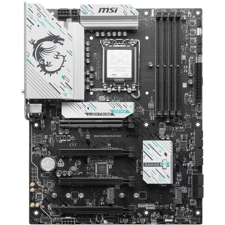 MSI B860 Gaming Plus WiFi Sockel 1851 Motherboard (RAID, 5GB-LAN, WiFi 7, BT, Sound, ATX)