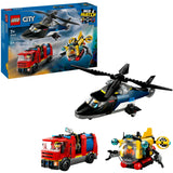 Lego City 60462 Helikopter, Feuerwehrauto und U-Boot-Remix