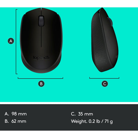 Logitech B170 Maus (schwarz, kabellos)