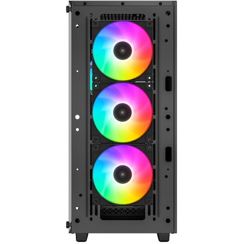 Deepcool cc560 argb v2 Midi-Tower-Gehäuse (schwarz | 2x USB-A | RGB | gehärtetes Glas)