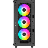 Deepcool cc560 argb v2 Midi-Tower-Gehäuse (schwarz | 2x USB-A | RGB | gehärtetes Glas)