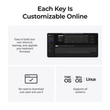Keychron b4 pro-k1 toetsenbord (grijs, us lay-out (qwerty), scissor switches, 96%, abs keycaps, 2.4 ghz | bluetooth | usb)