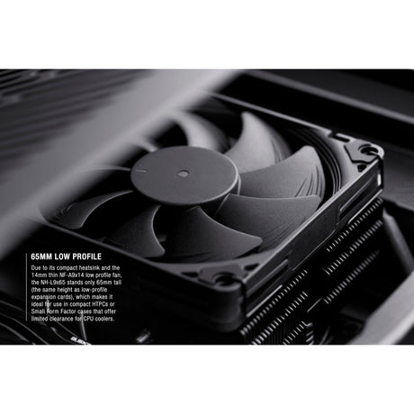 Noctua nh-l9x65 chromax.black CPU-Kühler (schwarz, 4-Pin-PWM-Anschluss)