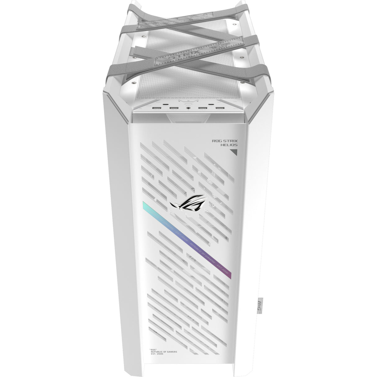 Asus rog strix helios ii gx601s midi tower behuizing (wit | 4x usb-a | 2x usb-c | rgb | tempered glass)