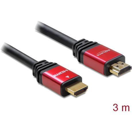 Delock High Speed HDMI – HDMI a Stecker > HDMI a Stecker Kabel (schwarz, 3 Meter)