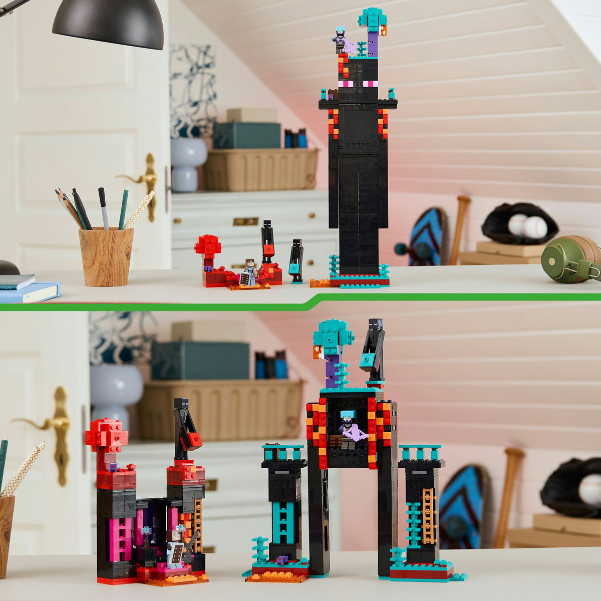 Lego Minecraft 2in1, der Enderman-Turm, Spielzeug für Kinder – 21279
