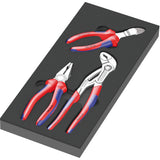 Wera 9784 Moosgummieinlage mit Knivex Zangenset VDE 1, 3-teiliges Zangenset (schwarz grau)