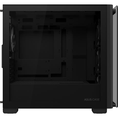 Asus a23 plus Mini-Tower-Gehäuse (schwarz | 2x USB-A | 1x USB-C | RGB | gehärtetes Glas)