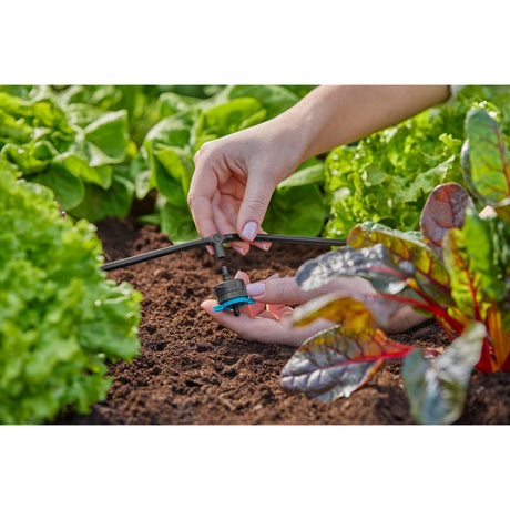 Gardena T-Stück für Sprinkler Endtropfer 4,6 mm (3 16 ) Anschluss (dunkelgrau, 5 Stück)