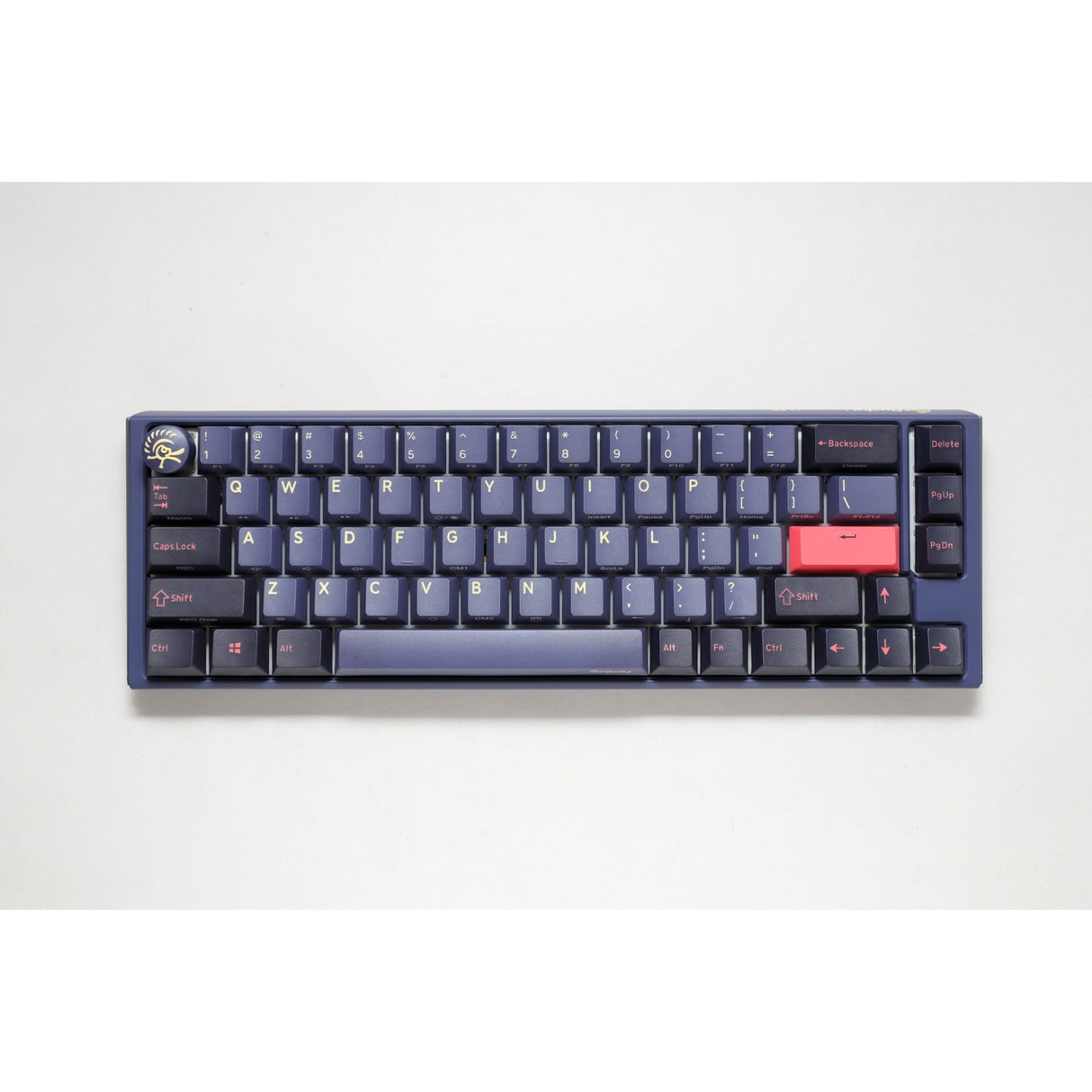 Ducky one 3 cosmic blue sf rgb mechanisch toetsenbord (donkerblauw, us lay-out (qwerty), cherry mx red, 65%, rgb leds, double-shot pbt, hot-swappable, quack mechanics)