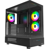 Montech xr Midi-Tower-Gehäuse (schwarz | 2x USB-A | 1x USB-C | RGB | gehärtetes Glas)