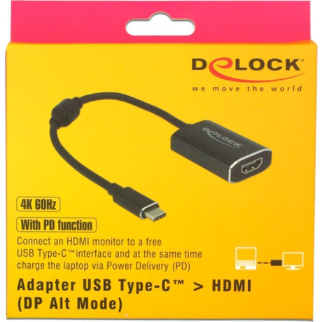 Delock USB-C (männlich) > HDMI (weiblich) Adapter (dunkelgrau, 0,2 Meter, 4k 60hz)
