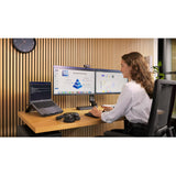 Kensington Pro Fit Ergo KB675 EQ TKL wiederaufladbare Tastatur (schwarz, EU-Layout (QWERTY), Membran, 80 % (TKL), Bluetooth, 2,4 GHz)