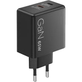 Lenovo dual usb-c (65w) gan (zwart, 2x usb-c, power delivery)
