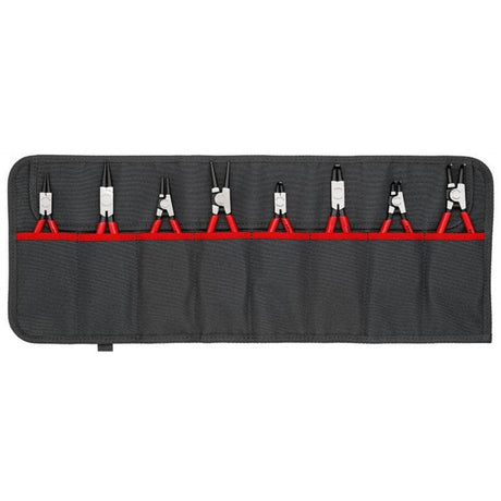 Knipex Sicherungsringzangen-Set 00 19 58 v01 (rot schwarz, 8-teilig, inkl. Rolltasche)
