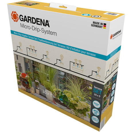 Gardena Mikro-Tropfbewässerungs-Terrassenset (30 Pflanzen) Tropfer (schwarzgrau)