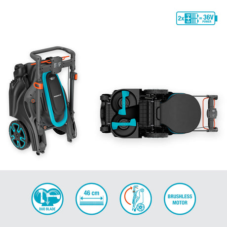 Gardena Rasenmäher Powermax Duo 46 36V P4A Solo