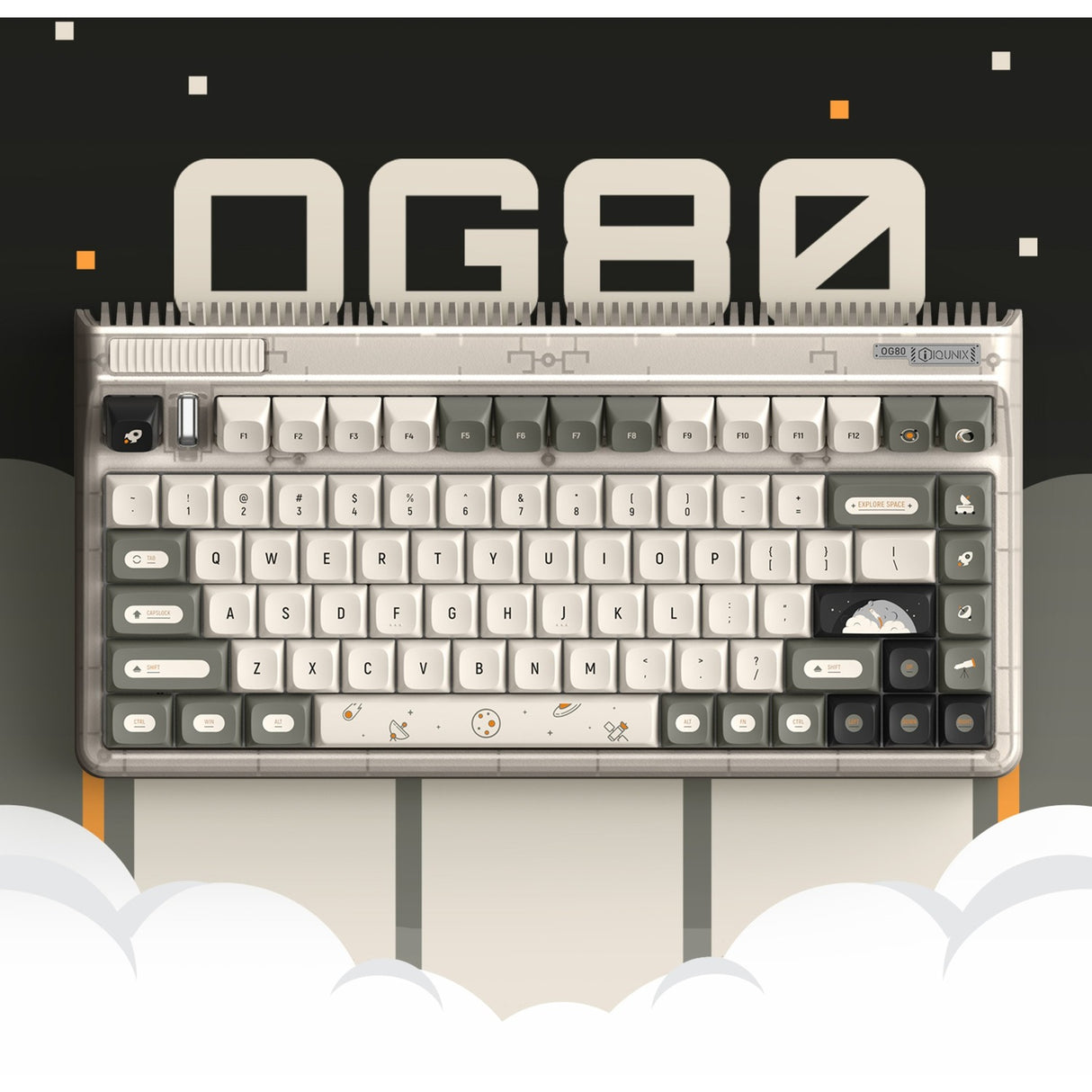 Iqunix OG80 Hitchhiker Wireless mechanischer Tastatur