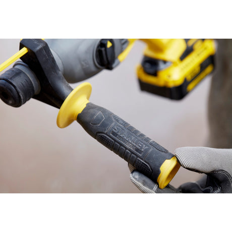 Stanley Fatmax V20 18 V bürstenloser Akku-Bohrhammer Combo Kit Hammerbohrer (Gelb Schwarz, SDS+, 2 Akkus und Ladegerät im Lieferumfang enthalten, mit Koffer)