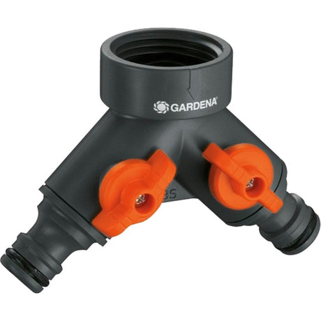 Gardena 2-Wege-Wasserverteiler 26,5 mm (g 3 4 ) Hahnstück (grauorange, 938-20)