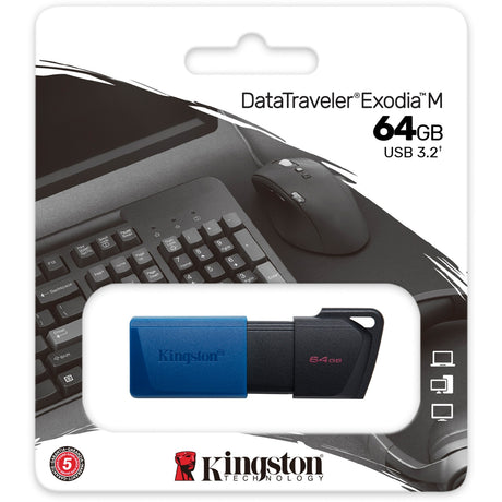 Kingston Data Traveler Exodia M 64 GB USB-Stick (blau schwarz, USB-A 3.2 Gen 1)