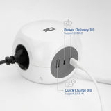 Act-Steckdosenleiste Cube mit 3 Steckdosen (Typ F), 30 W pd