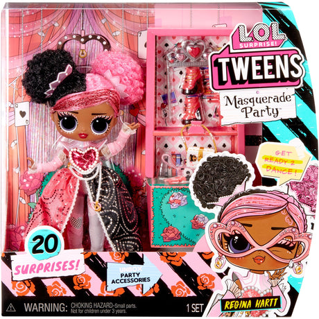 Mga Unterhaltung lol. Überraschungs-Tweens-Maskeradepuppe – königliche Herzensbrecherpuppe