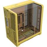 Thermaltake view 390 air butter caramel midi tower behuizing (geel | 2x usb-a | 1x usb-c | tempered glass)