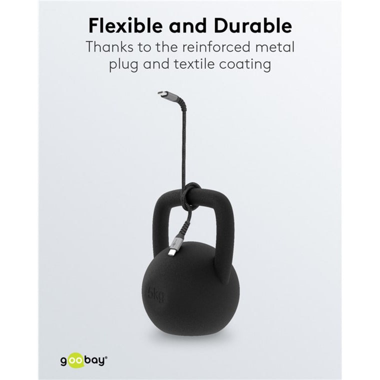 Goobay USB-C Schnellladegerät Nano (65 W) und USB-C Textilkabel