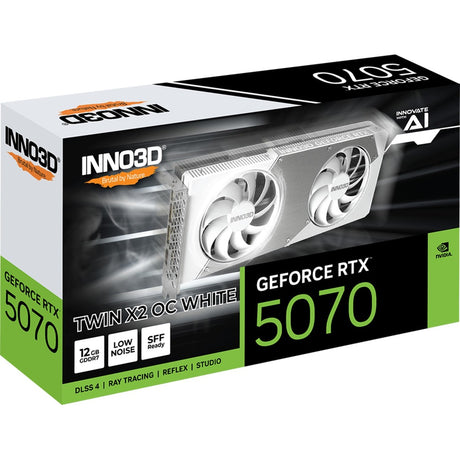 Inno3d Geforce RTX 5070 Twin x2 OC weiße Grafikkarte (weiß, DLSS 4, 3x Display Port, 1x HDMI 2.1)